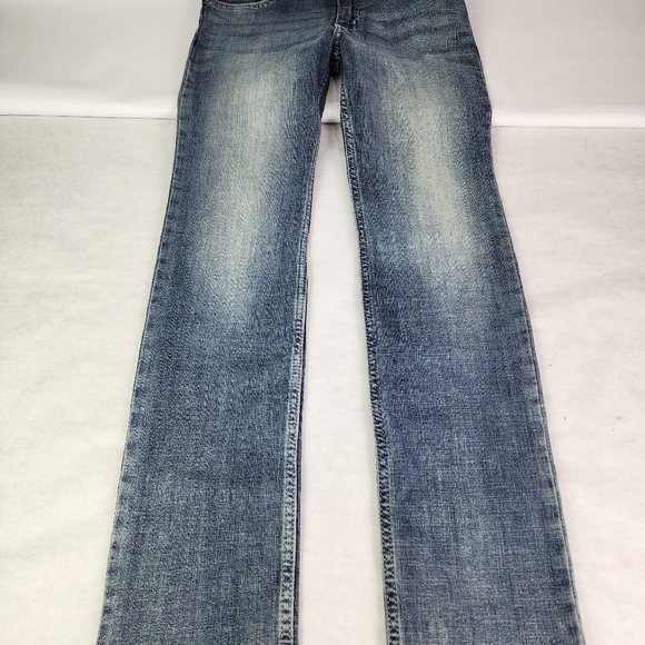 Women's Wrangler Straight Leg Blue Jeans Stretch New Western - Picture 4 of 4